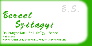 bercel szilagyi business card